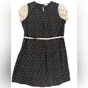 Chic Black and White Polka Dot Mini Dress